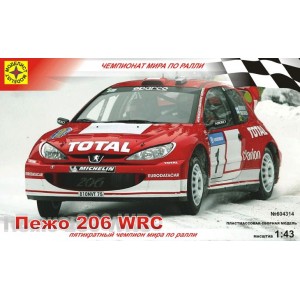 604314 автомобили и мотоциклы Пежо 206 WRC (1:43)
